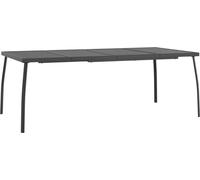 vidaXL Table de jardin anthracite 200x100x72 cm Grille en acier