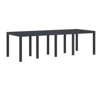 vidaXL Table de Jardin Anthracite 250 x 100 x 73 cm polyrotin | Cette table de jardin a un look super moderne et épuré avec une finition mate , Conçue pour affronter le temps comme un pro ,