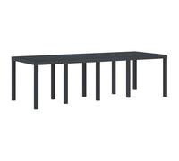 vidaXL Table de Jardin Anthracite 250 x 100 x 73 cm polyrotin | Un look moderne qui s'intègre parfaitement dans n'importe quel espace extérieur, Longueur de 2,5 mètres,