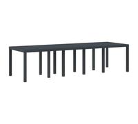 vidaXL Table de Jardin Anthracite 300 x 100 x 73 cm polyrotin, Table de Jardin Moderne en Poly rotin Durable, rectangulaire, pour extérieur, mobilier de Salle à Manger résistant aux intempéries