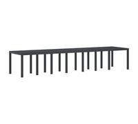 vidaXL Table de Jardin Anthracite 400 x 100 x 73 cm polyrotin | Cette table de jardin a un look moderne et épuré, elle s'intègre bien dans n'importe quel jardin,