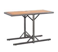 Vidaxl Table De Jardin Anthracite Résine Tressée Et Bois D'acacia Gris
