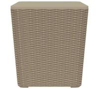 vidaXL Table de Jardin avec Couvercle Amovible Marron Clair PP