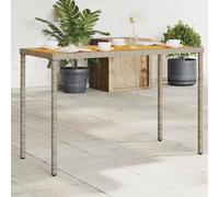 Vidaxl Table De Jardin Avec Dessus En Bois D'acacia Gris 115x54x74 Cm