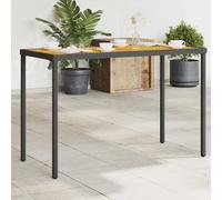 Vidaxl Table De Jardin Avec Dessus En Bois D'acacia Noir 115x54x74 Cm
