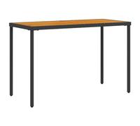 Vidaxl Table De Jardin Avec Dessus En Bois D'acacia Noir 115x54x74 Cm