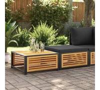 Table de jardin avec tabouret bois d'acacia massif, table basse d'extérieur, table de patio, table en bois, table 367643