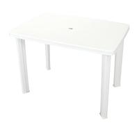 vidaXL Table de jardin 101 x 68 x 72 cm Plastique Blanc résistante aux intempéries