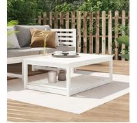 vidaXL Table de jardin blanc 121x82,5x45 cm bois massif de pin 824149