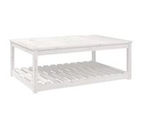 vidaXL Table de jardin blanc 121x82,5x45 cm bois massif de pin 824149