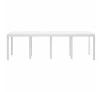 vidaXL Table de Jardin Blanc 250 x 100 x 73 cm polyrotin | Matériaux synthétiques résistants, Matériaux UV et étanche, S'assemble sans souci