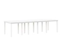 vidaXL Table de Jardin Blanc 300 x 100 x 73 cm polyrotin | Look moderne avec des lignes épurées dans une finition blanche stylée , Fait pour affronter le mauvais temps sans souci ,