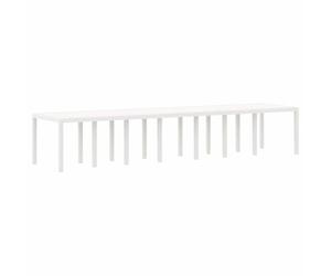 vidaXL Table de Jardin Blanc 400 x 100 x 73 cm polyrotin, Table de Jardin Moderne en Poly rotin Durable, rectangulaire, pour extérieur, mobilier de Salle à Manger résistant aux intempéries