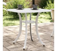 Vidaxl Table De Jardin Blanc 53x53x53 Cm Aluminium Coulé