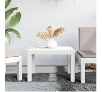 vidaXL Table de jardin blanc – 59×47×40 cm – PP