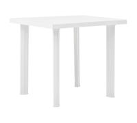 vidaXL Table de jardin blanche 80 x 75 x 72 cm en plastique