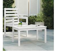 Vidaxl Table De Jardin Blanc 82,5x50,5x45 Cm Bois Massif De Pin