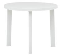 vidaXL Table de jardin Blanc 89 cm Plastique