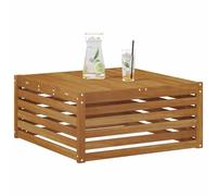 vidaXL Table de jardin Bois d'Acacia Massif Naturel 79 x 79 x 37 cm, Mobilier de balcon, utilisation moderne de jardin, aménagement extérieur stylé, résistant aux intempéries, surface facile à nettoye