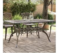 vidaXL Table de jardin 150×90×72 cm Aluminium coulé Bronze