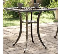 Vidaxl Table De Jardin Bronze 53x53x53 Cm Aluminium Coulé