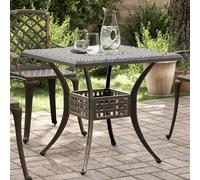 Vidaxl Table De Jardin Bronze 80x80x75 Cm Aluminium Coulé