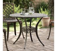 Vidaxl Table De Jardin Bronze Ø90x75 Cm Aluminium Coulé