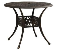vidaXL Table de jardin Blanc 78x78x72 cm Aluminium coulé pour terrasse et extérieur