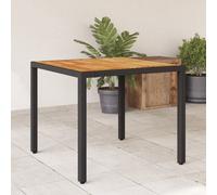 vidaXL Table de Jardin et Dessus en Bois d'Acacia, Table à Manger, Table de Repas, Meuble de Patio Terrasse Extérieur, Noir 365529