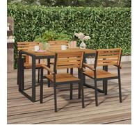 vidaXL Table de Jardin et Pieds en Forme de U 140x80x75 cm Bois Acacia, Table d'extérieur, mobilier de Jardin, Meubles de Patio, Table de Patio