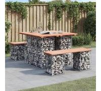 Table de jardin Gabion Design 100x102x72 cm Bois massif Douglas 834369