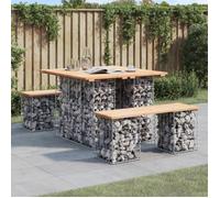 vidaXL Table de jardin Gabion Design 100x102x72 cm Bois massif Pin 834371