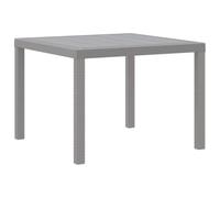 vidaXL Table de Jardin Gris Clair 100 x 100 x 73 cm polyrotin, Table de Jardin Moderne en Poly rotin Durable, rectangulaire, pour extérieur, mobilier de Salle à Manger résistant aux intempéries