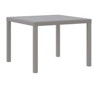 vidaXL Table de Jardin Gris Clair 100 x 100 x 73 cm polyrotin | Un look moderne avec des lignes nettes, Fait pour affronter l'extérieur, Tout ce qu'il te faut, c'est un tournevis et hop !