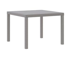 vidaXL Table de Jardin Gris Clair 100 x 100 x 73 cm polyrotin | Un look moderne avec des lignes nettes, Fait pour affronter l'extérieur, Tout ce qu'il te faut, c'est un tournevis et hop !