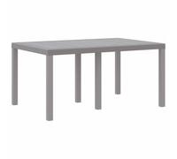 vidaXL Table de Jardin Gris Clair 150 x 100 x 73 cm polyrotin, Table de Jardin Moderne en Poly rotin Durable, rectangulaire, pour extérieur, mobilier de Salle à Manger résistant aux intempéries
