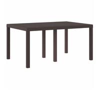 vidaXL Table de Jardin Marron 150 x 100 x 73 cm polyrotin 871685