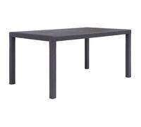vidaXL - Table de jardin 150 x 90 x 72 cm - Plastique aspect rotin - Marron
