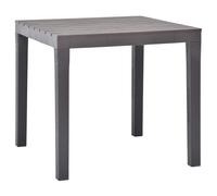 Vidaxl Table De Jardin Moka 78x78x72 Cm Plastique