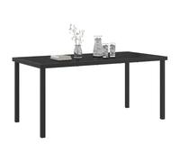 vidaXL Table à Manger Minimaliste d'Extérieur pour 6 | Noir Foncé Rectangulaire 160 x 80 cm Cadre en Aluminium 42010314