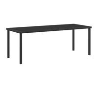vidaXL Table de Jardin Noir 200 x 80 x 73 cm Métal, Mobilier de Jardin et terrasse, Table extérieure Moderne, Surface Repas décontractée, déco paysagère Sympa