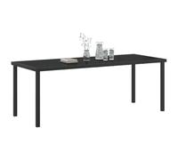 Table De Jardin Vidaxl Noire 200x80x73 Cm En Verre Trempé