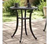 Vidaxl Table De Jardin Noir Ø48x53 Cm Aluminium Coulé