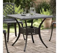 Vidaxl Table De Jardin Noir 80x80x75 Cm Aluminium Coulé