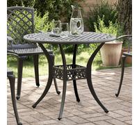 Vidaxl Table De Jardin Noir Ø90x75 Cm Aluminium Coulé