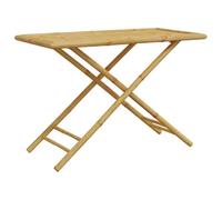 vidaXL Table de jardin pliable 365879 Bambou 110x55x75 cm Marron G