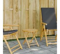 Vidaxl Table De Jardin Pliable Ø45x45 Cm Bambou
