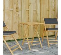 vidaXL Table de jardin pliable 55x55x75 cm bambou, table de jardin en bambou, table de patio, meuble d’extérieur, table 365878