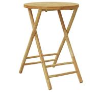 vidaXL Table de jardin pliable Ø55x75 cm bambou – table de patio (365881)
