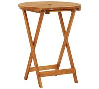 Vidaxl Table De Jardin Pliable Ø60x75 Cm Bois D'eucalyptus Solide